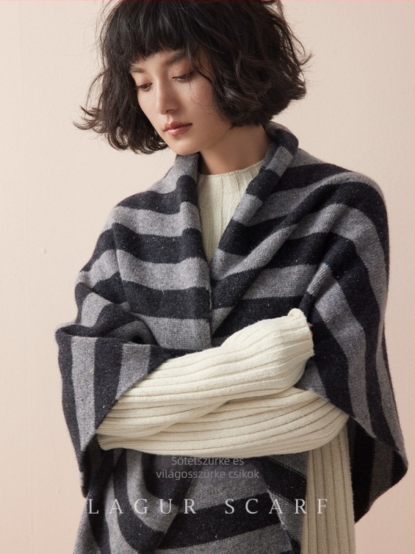 Luxusérzet! Háromszög alakú oversized sál 100% gyapjúból, vastag és meleg, stílusos női kiegészítő
