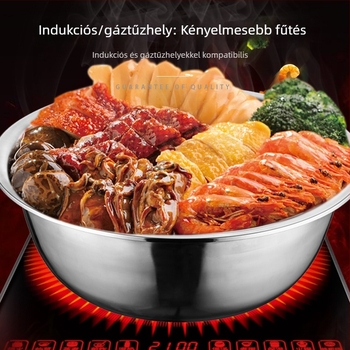 Konyhai rozsdamentes acél mosóedény, élelmiszer-minőségű, 80 cm, nagy, vastított, kereskedelmi használatra