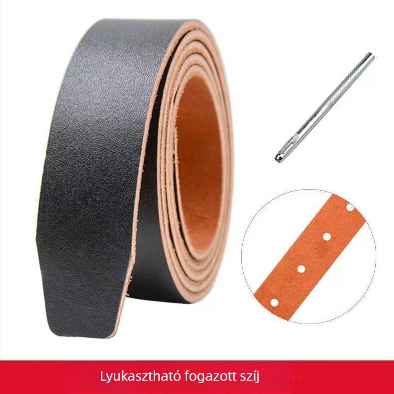 Férfiaknak való öv valódi bőrből automata csattal, teljes marhabőrből, szélesség 2–4 cm, hossz 120 cm