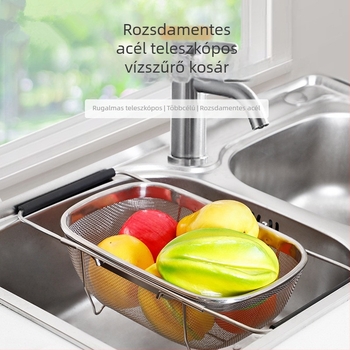 Kihúzható rozsdamentes acél mosogató lefolyó tartó
