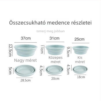 Összecsukható műanyag mosómedence arc- és lábfürdőhöz, hordozható utazáshoz