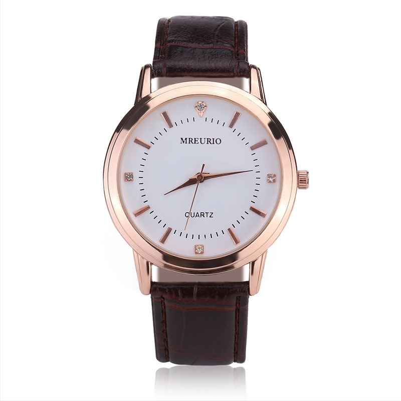 Pár quartz karóra PU szíjjal, uniszex, mindennapi stílus, 30 mm-es számlap, ötvözet tokozás, modell Oumi ya001