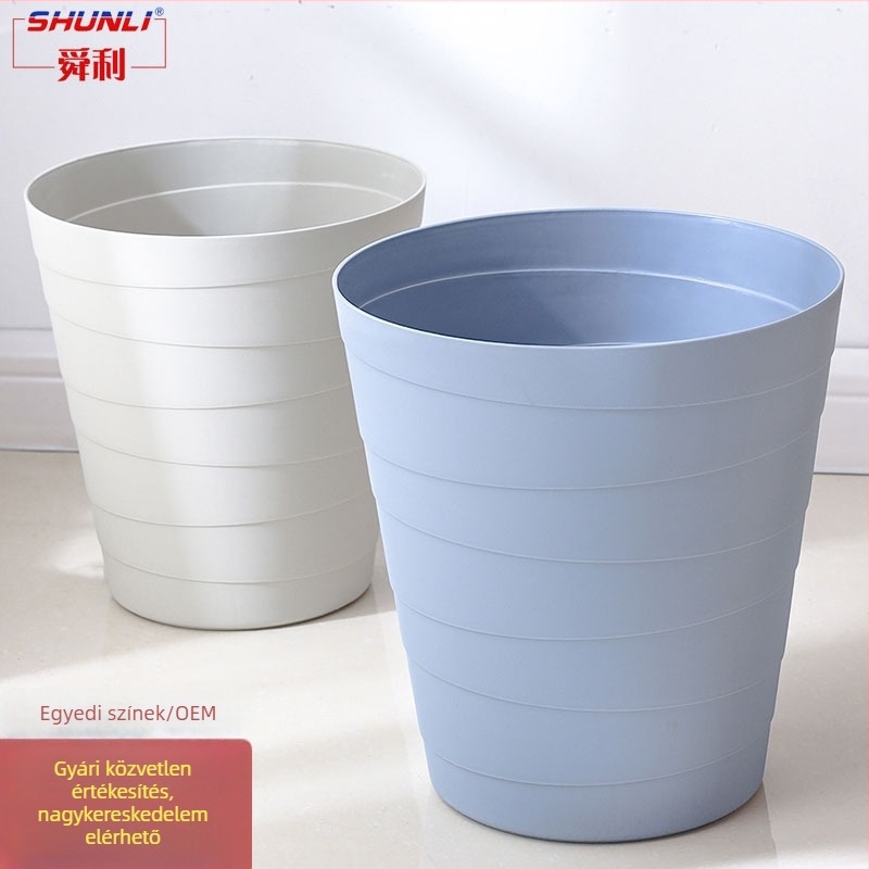 Shunli Nordic műanyag kuka, nyitott tetejű, 8 liter, konyhához, otthonhoz és irodához, matt felület