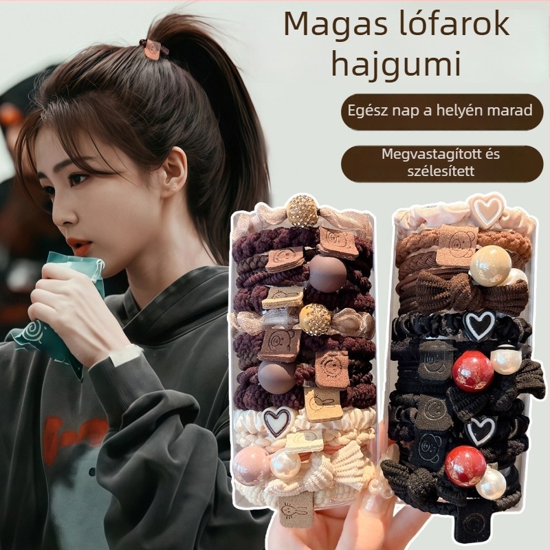 Női hajgumi magas minőségű, rugalmas, bőrtokkal