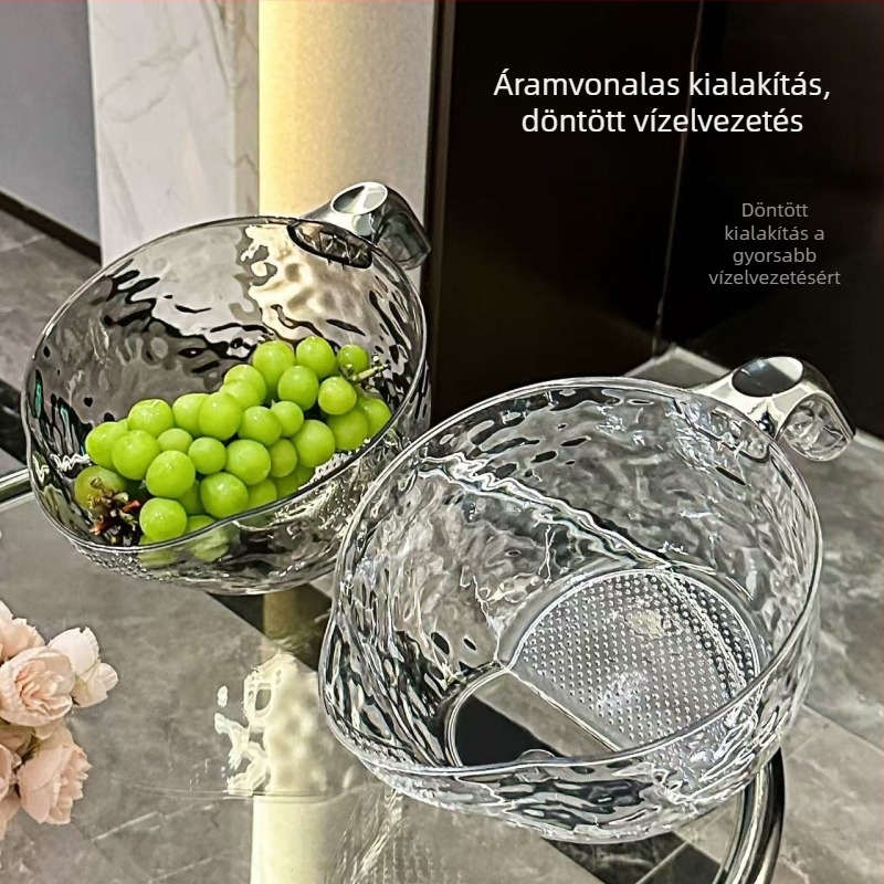 Konyhai rizsmosó készlet szűrővel, leeresztő kosárral és zöldségek és gyümölcsök mosására szolgáló tál