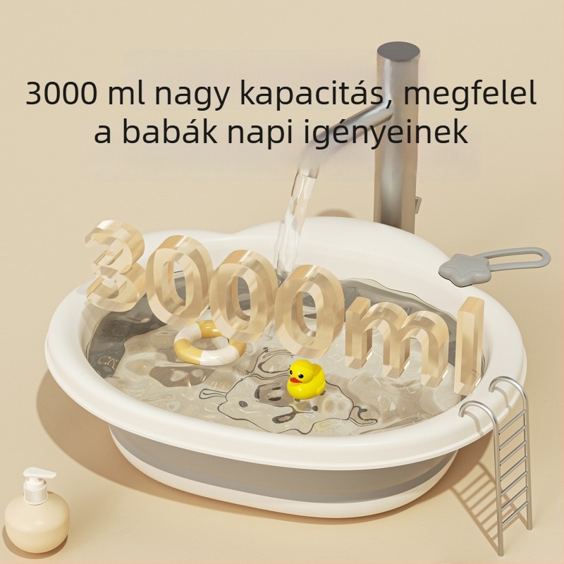 Felhő alakú, összecsukható és függő baba mosdóedény arcra, lábakra és fenékre