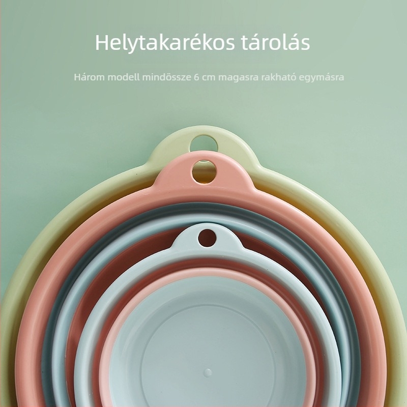 Wen Bo összecsukható mosó- és zöldségmosó medence, egyszínű, hordozható otthoni használatra