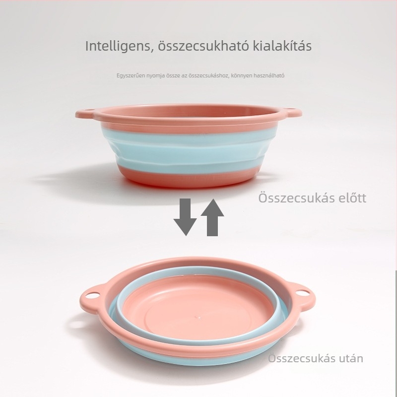 Wen Bo összecsukható mosó- és zöldségmosó medence, egyszínű, hordozható otthoni használatra