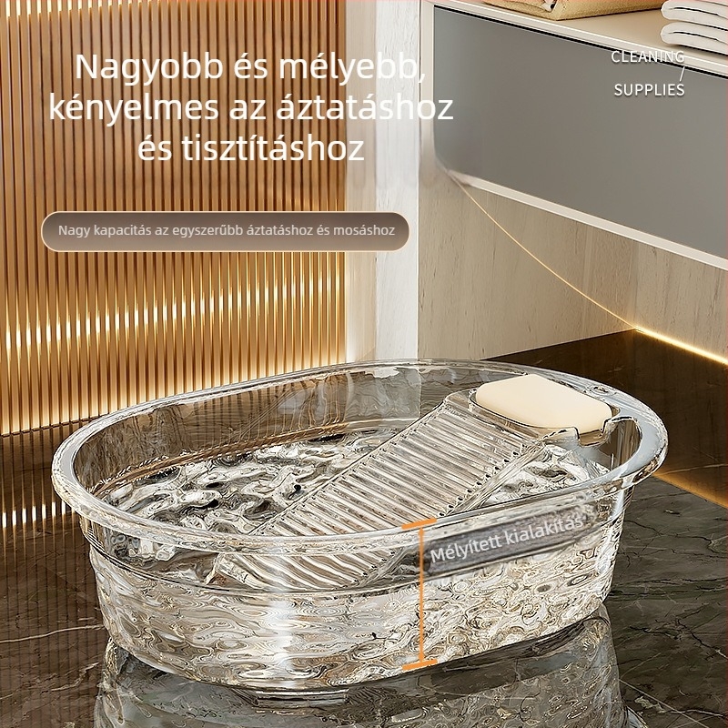 Nagy műanyag mosókád integrált mosódeszkával