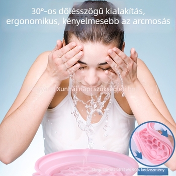 Szilikonból készült összecsukható arcjég-kompressziós tál, hordozható és fröccsenés elleni védelemmel