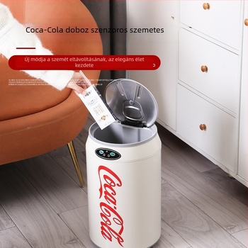 Rozsdamentes acélból készült intelligens kuka szenzoros fedéllel, 9 liter, konyha, hálószoba, fürdőszoba és nappali számára