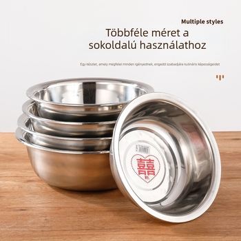 Nagy méretű, vastagfalú rozsdamentes acél mosóedény zöldségek és ruhák mosásához.