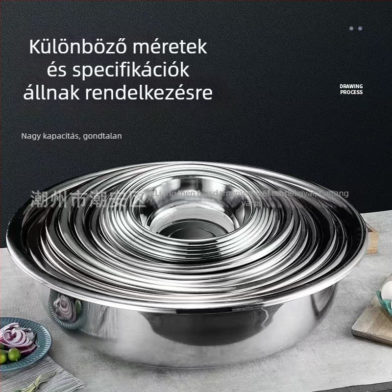 Rozsdamentes acélból készült mély, nagy mosómedence konyhák számára, többfunkciós használatra