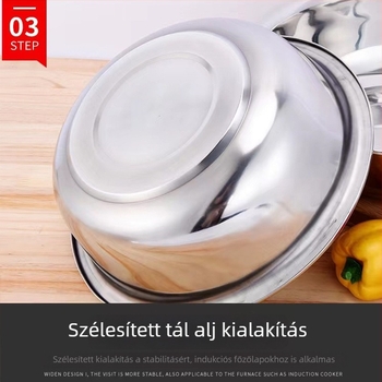 Rozsdamentes acél mágneses konyhai mosóedény, vastagfalú