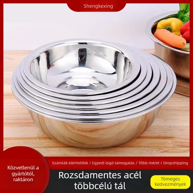 Rozsdamentes acél mágneses konyhai mosóedény, vastagfalú