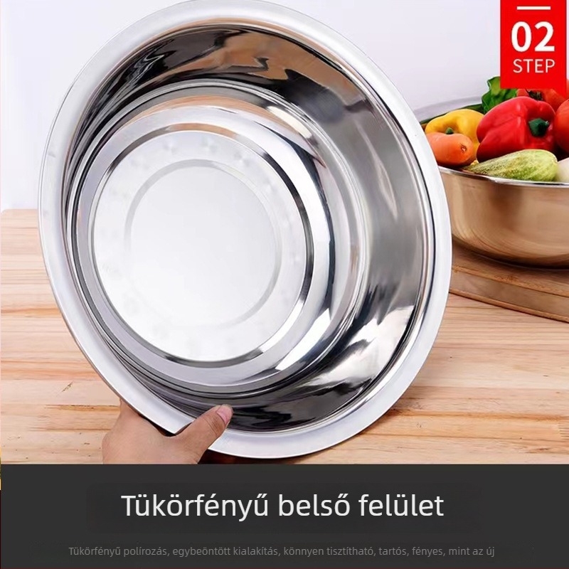 Rozsdamentes acél mágneses konyhai mosóedény, vastagfalú