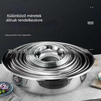 Különösen mély, vastag rozsdamentes acél nagy medence étkezőkhöz; mély és nagy a zöldségek tisztításához; utazásokhoz is használható, többfunkciós medence