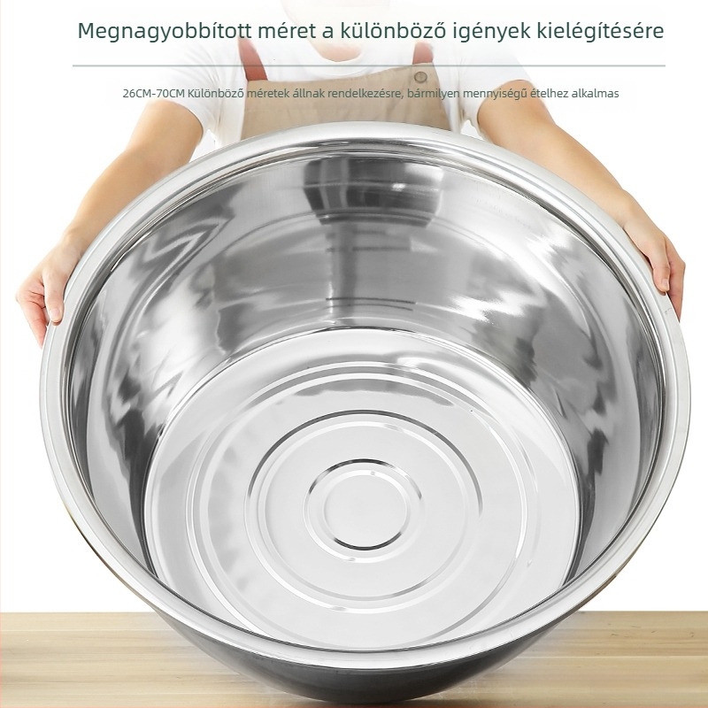 Különösen mély, vastag rozsdamentes acél nagy medence étkezőkhöz; mély és nagy a zöldségek tisztításához; utazásokhoz is használható, többfunkciós medence