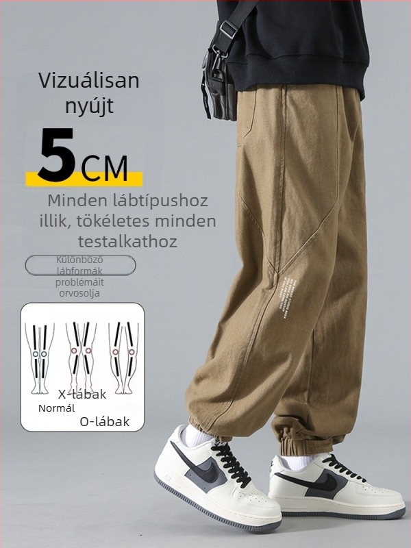 NASA férfi munkásnadrág tavasszal–ősszel, amerikai stílus, 100% pamut, sportos, casual viselethez