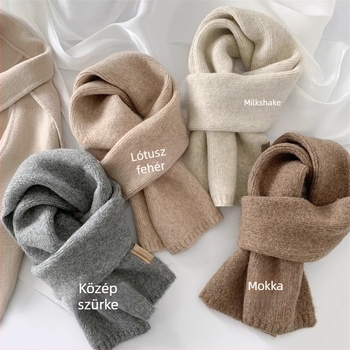 Koreai stílusú sokoldalú sál nőknek, vastag kötött nyakmelegítő, meleg és elegáns télikiegészítő, diákok és párok számára