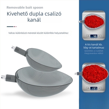 Teleszkópos etetőkanál szénszálas bottal hosszú dobásokhoz