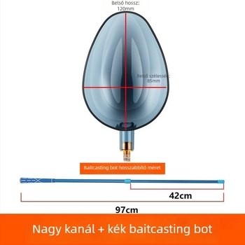 Teleszkópos etetőkanál szénszálas bottal hosszú dobásokhoz