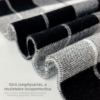 Új gyapjúsál téli férfiaknak, kötött sál, vastag kockás mintával, születésnapi ajándék, sokoldalú