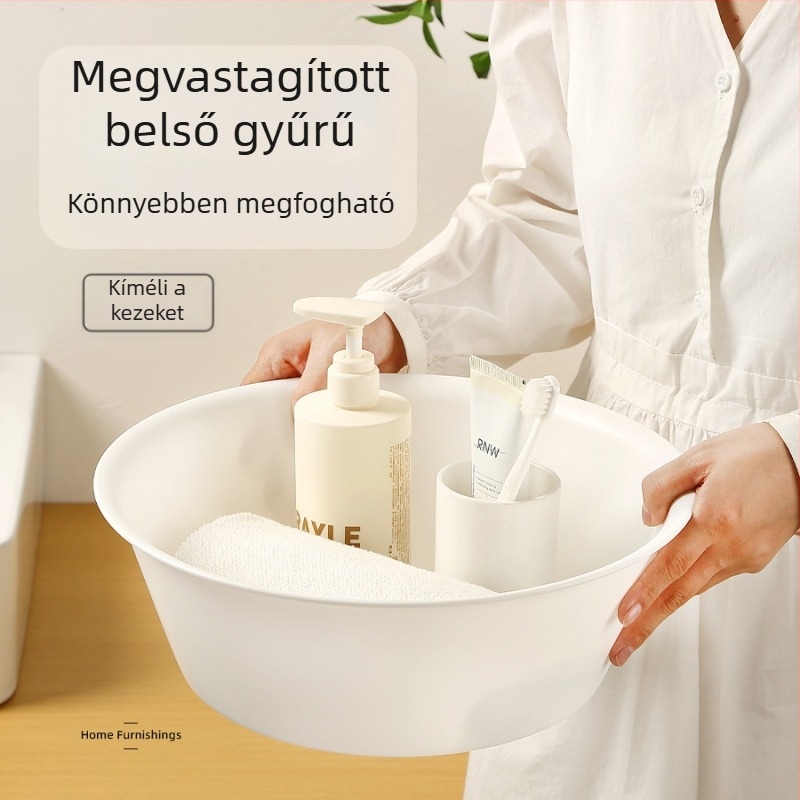 Műanyag mosóedény háztartási használatra, 39 cm-es többfunkciós edény arc- és zöldségmosáshoz, ruhák mosásához, ideális diákszállásokhoz