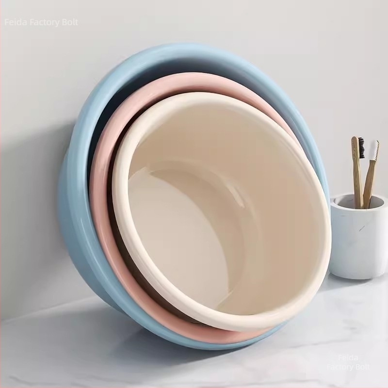 Műanyag, kerek mosóedény arc- és zöldségmosáshoz, diákszállások számára, kb. 24 cm