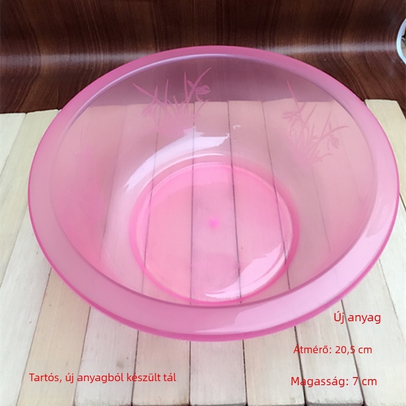 Átlátszó műanyag tál keveréshez, kis méret, 27 cm alatt, strapabíró
