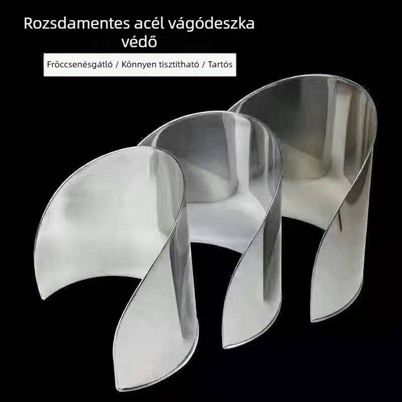 Vastított rozsdamentes acélból készült vágódeszkaállvány, padlón álló, önálló kés-tartóval és integrált konyhai tárolóval, többfunkciós tároló.