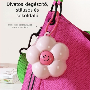 Hetes napos hordozható gyógyszeradagoló doboz virágos mintával, kompakt lezárható tároló tabletták számára
