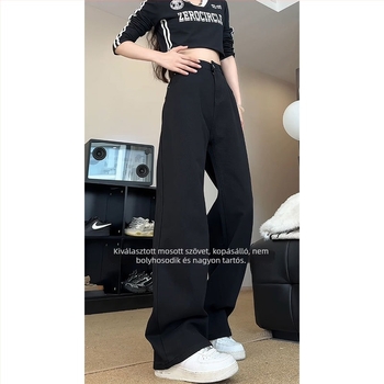 Uniszex farmernadrág keskeny, egyenes szabású, világos mosott denim, puha, laza, plusz méret, őszi kollekció.