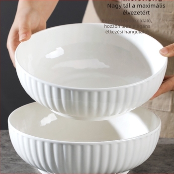 2 darab nagyméretű porcelán tál halleveshez, 20–20,9 cm átmérő, egyszínű, modern minimalist dizájn