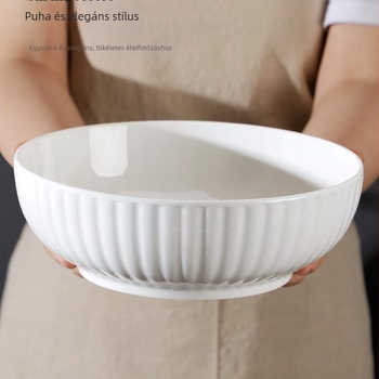 2 darab nagyméretű porcelán tál halleveshez, 20–20,9 cm átmérő, egyszínű, modern minimalist dizájn