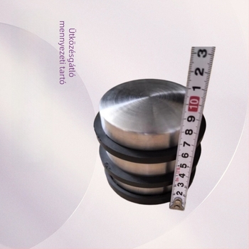 Szilárd, masszív ajtóstop, csavarozás nélkül, hangtalan gumiból, padlóra szerelhető, szélálló