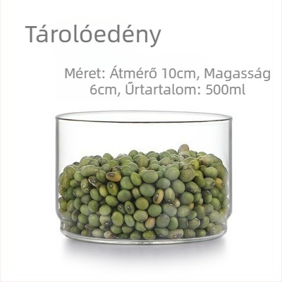 Élelmiszerminőségű üveg tárolóedény fedővel, tea, kávébab és fűszerek számára