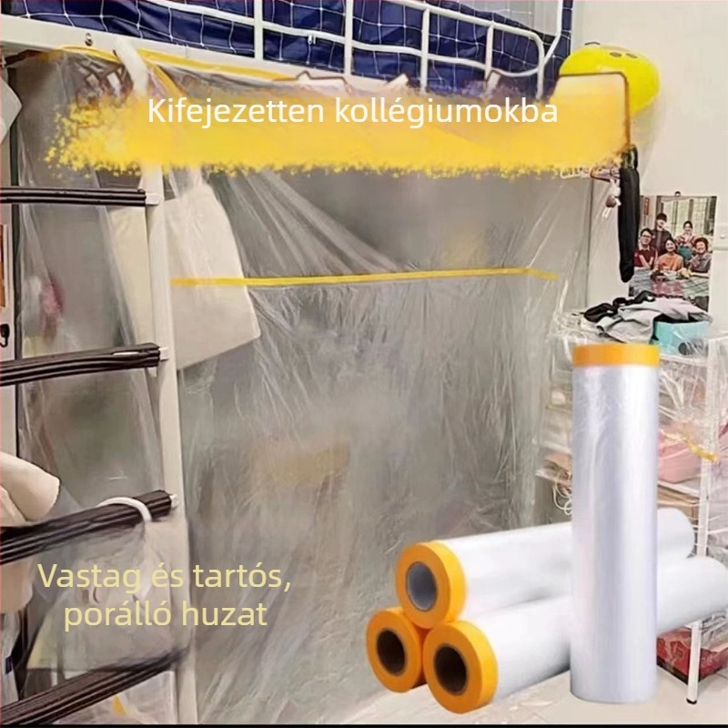 Porvédő huzat bútorokra és ágyra, műanyag porvédő fólia – készlet