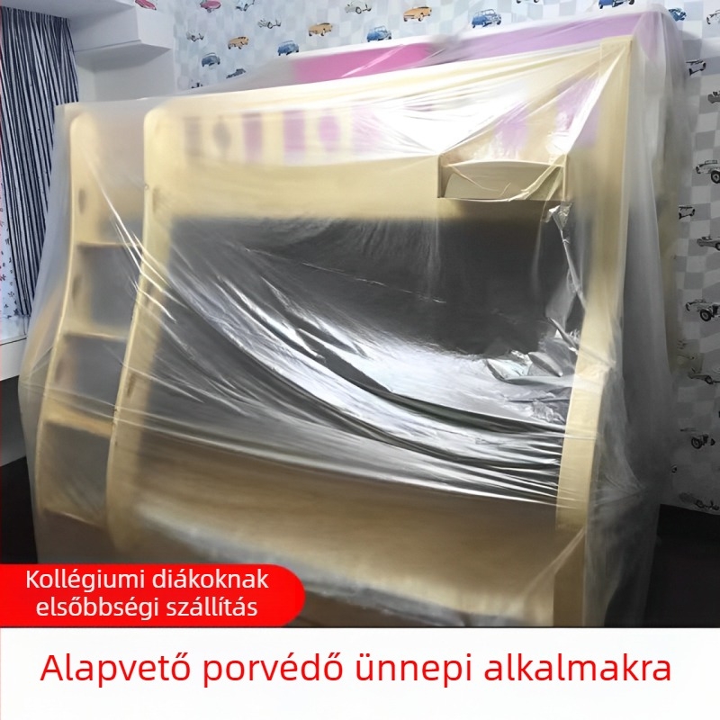 Porvédő huzat bútorokra és ágyra, műanyag porvédő fólia – készlet