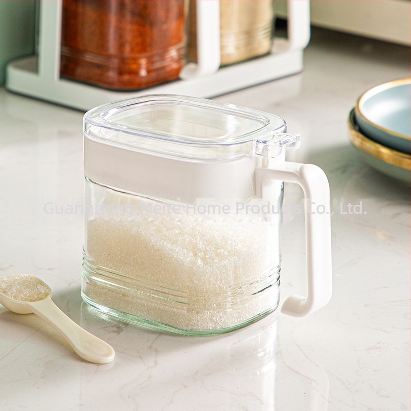 Minimalista üveges zárható szószos üveg tároló állvánnyal és kis kanállal – 500 ml