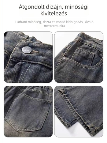 Férfi farmernadrág: enyhén szélesedő lábakkal, retro amerikai hangulat, egyenes szabású, slim fazon, tavasz–őszre
