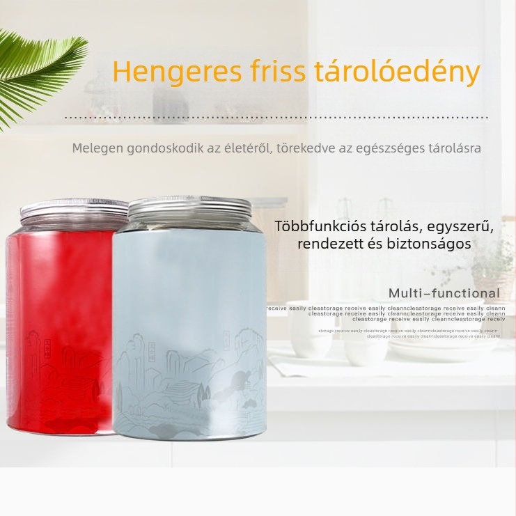 PET műanyagból készült teás tartály, hermetikusan záródó, átlátszó doboz száraz narancshéj és tea levelekhez, kb. 250 ml kapacitással, fedéllel