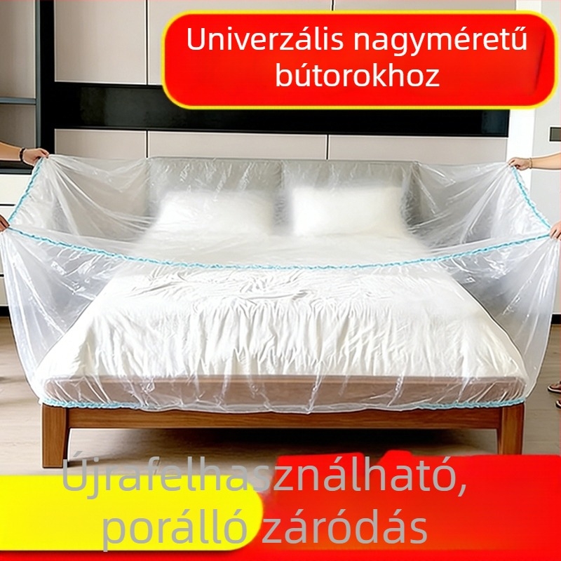 Egyszer használatos rugalmas ágyneműhuzat, extra nagy méretű ágyhoz, teljes bútorfedés és kanapéfedő, porvédő