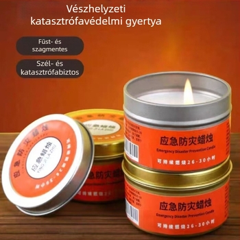 Aromaterápiás gyertya fémdobozban arany üres dobozzal