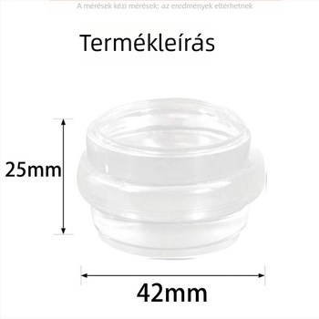 Átlátszó akril ajtóstop, hengeres alak, öntapadós padlóra szerelhető, falvédő