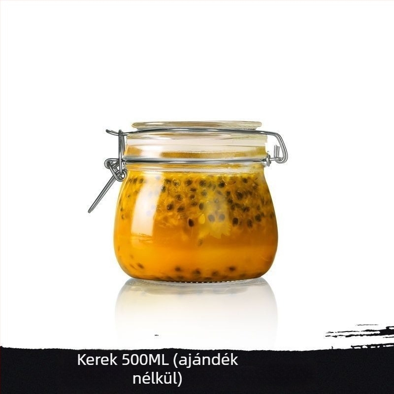 Zárható üveges tárolóedény otthoni élelmiszer-tároláshoz