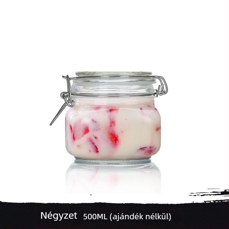Zárható üveges tárolóedény otthoni élelmiszer-tároláshoz