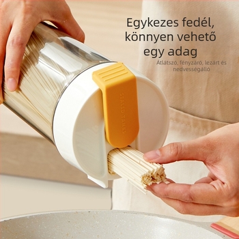 Tészta tároló doboz, zárható pasta tároló, 800–1000 ml, száraz élelmiszerek, tea és gabonafélék számára