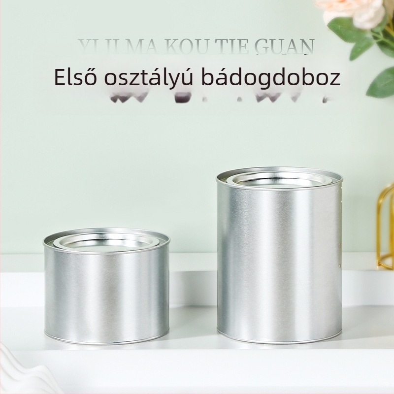 Kerek fémdoboz teához, 50 g, lezárt csomagolású tealevél