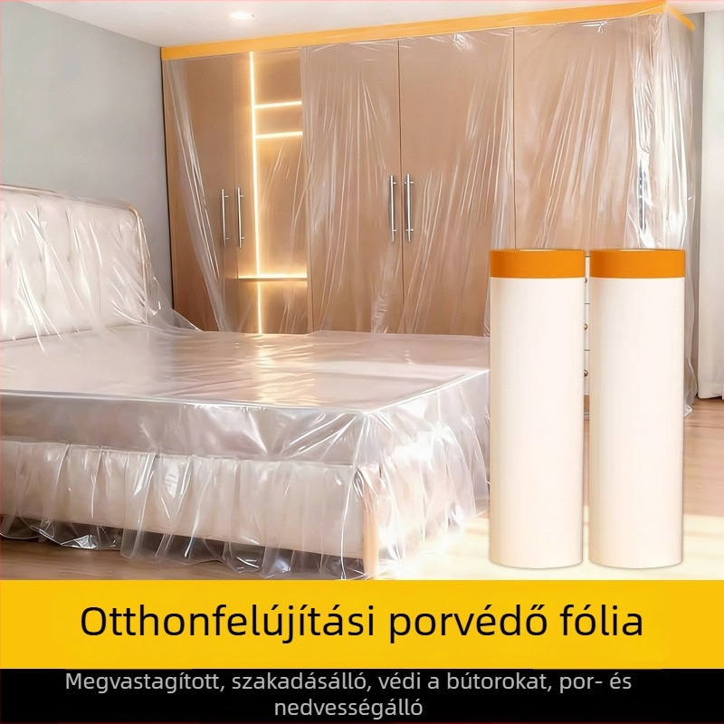 Egyszer használatos porvédő fóliafedél ágynemű és bútorok védelmére